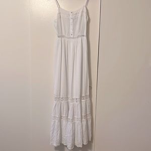 Forever 21 size S white woven boho maxi dress NWT